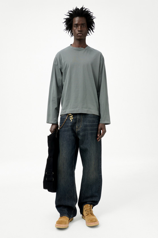 Our Legacy - Box Longsleeve Grey Sage Clean Jersey