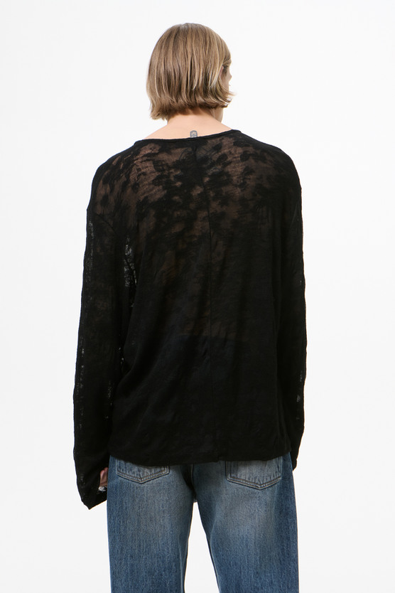 トップス NIKEOUR LEGACY DOUBLE LOCK SWEAT Our Legacy - Double Lock U Neck Black Flower Jacquard Gauze