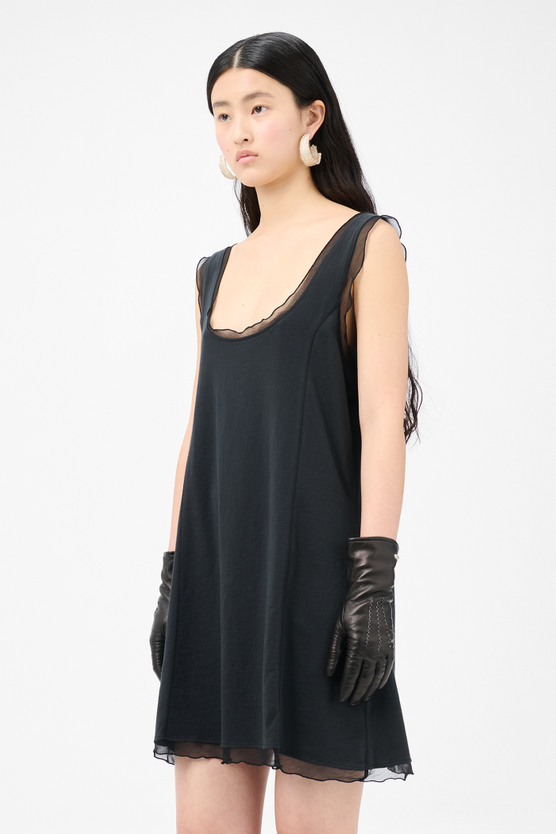 アワーレガシートップスワンピース Our Legacy DUSK DRESS Our Legacy - Our Legacy Dusk Dress Washed Black Legacy Jersey