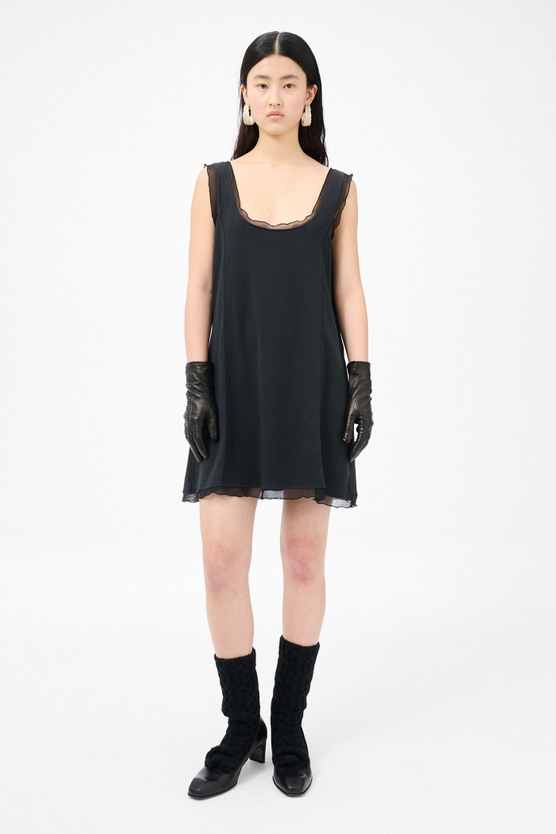 アワーレガシートップスワンピース Our Legacy DUSK DRESS Our Legacy - Our Legacy Dusk Dress Washed Black Legacy Jersey