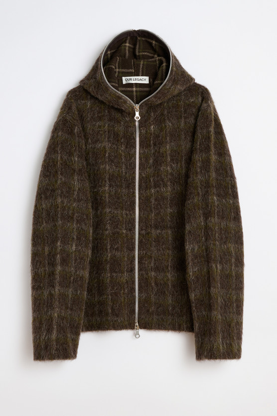 OUR LEGACY M4256FDDORF 関税送料込 Our Legacy - Full Zip Hood Dorf Check Hairy Wool