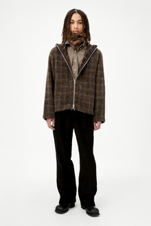 OUR LEGACY M4256FDDORF 関税送料込 Our Legacy - Full Zip Hood Dorf Check Hairy Wool