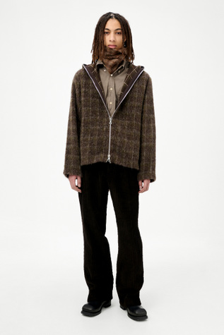 Our Legacy - Full Zip Hood Dorf Check Hairy Wool