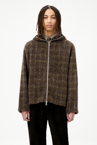 トップス OUR LEGACY full zip hood M/46 Our Legacy - Full Zip Hood Dorf Check Hairy Wool
