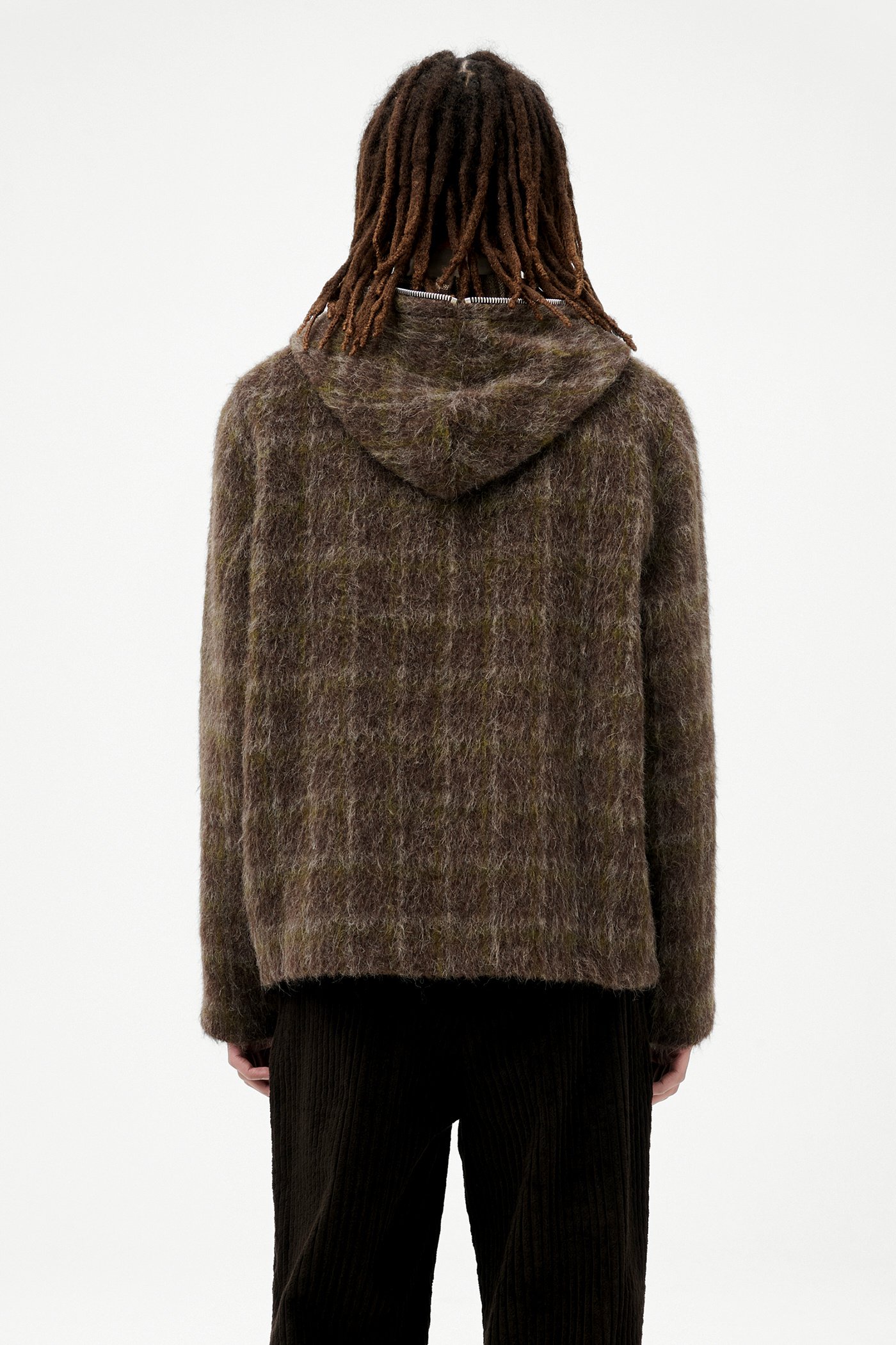 Our Legacy - Full Zip Hood Dorf Check Hairy Wool