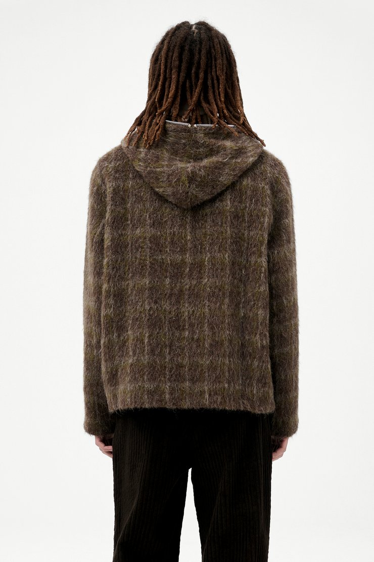 ジャケット・アウター our legacy FULL ZIP HOOD Hairy Wool Our Legacy - Full Zip Hood Black Hairy Wool