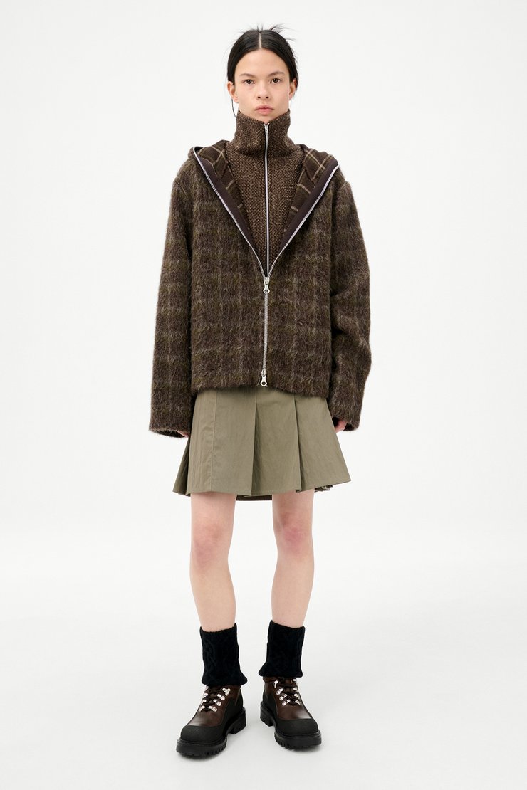 Our Legacy - Full Zip Hood Dorf Check Hairy Wool