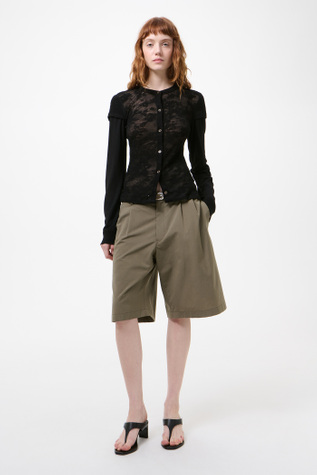 Heat Longsleeve Black Flower Jacquard Gauze