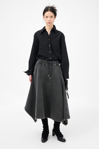 Lounge Skirt Black 1000 Points Print