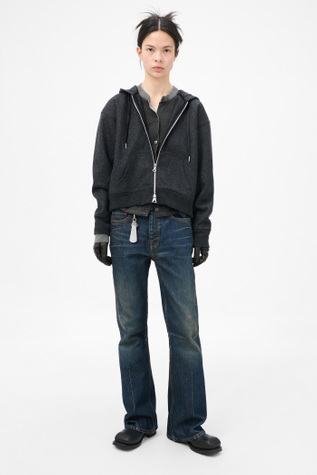 Mischief Hood Charcoal Elastic Melton