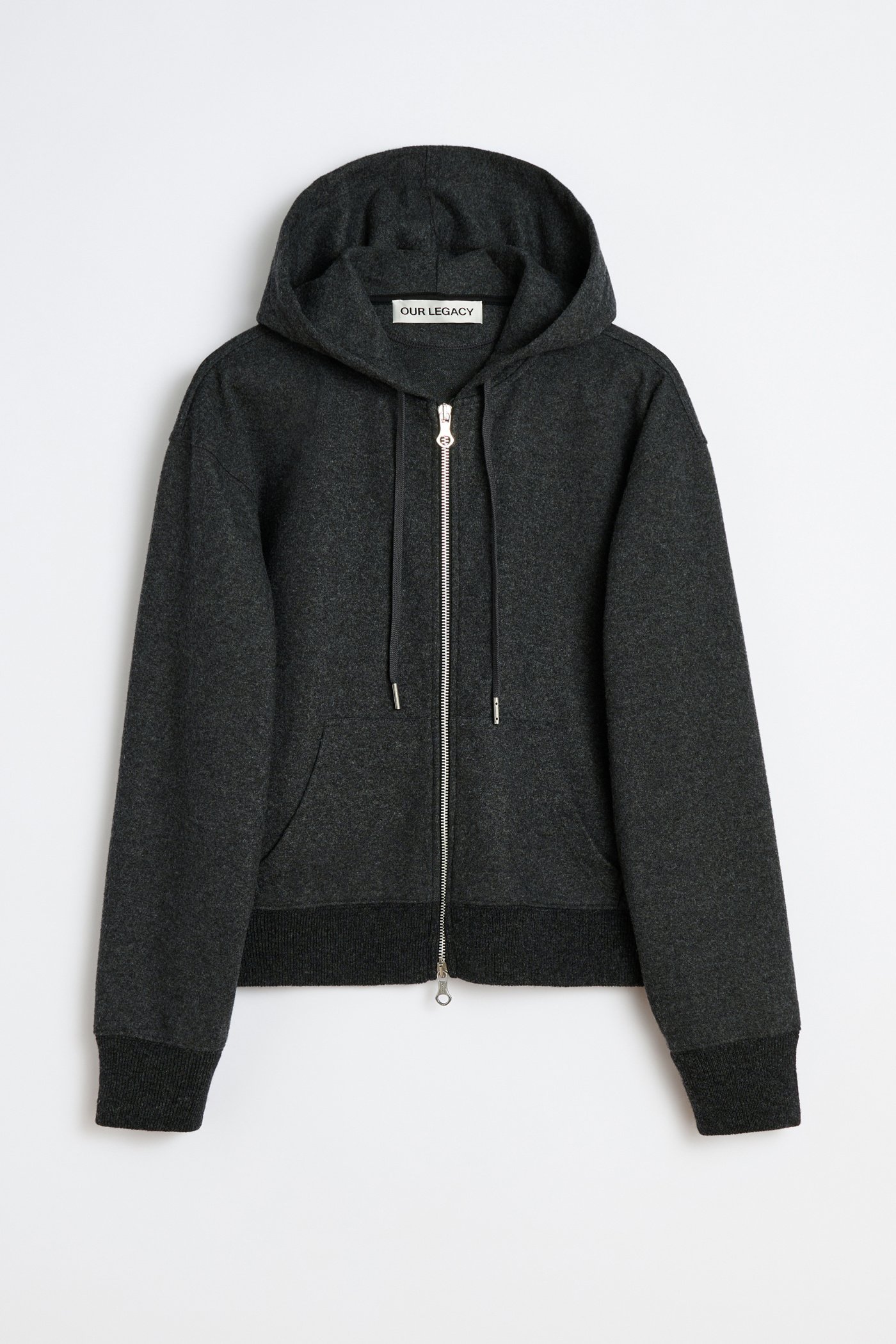 Our Legacy - Our Legacy Mischief Hood Charcoal Elastic Melton