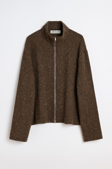 Our Legacy - Shrunken Fullzip Polo Brown Sparse Buckle Weave