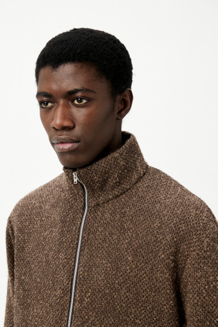 Our Legacy - Shrunken Fullzip Polo Brown Sparse Buckle Weave