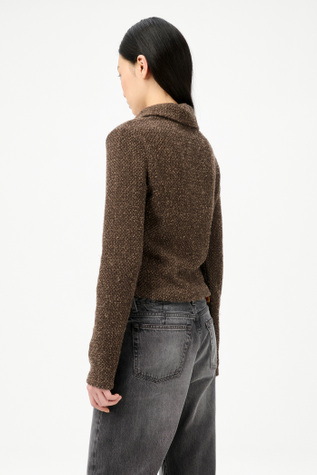 Our Legacy - Slim Zip Longsleeve Brown Sparse Buckle Weave