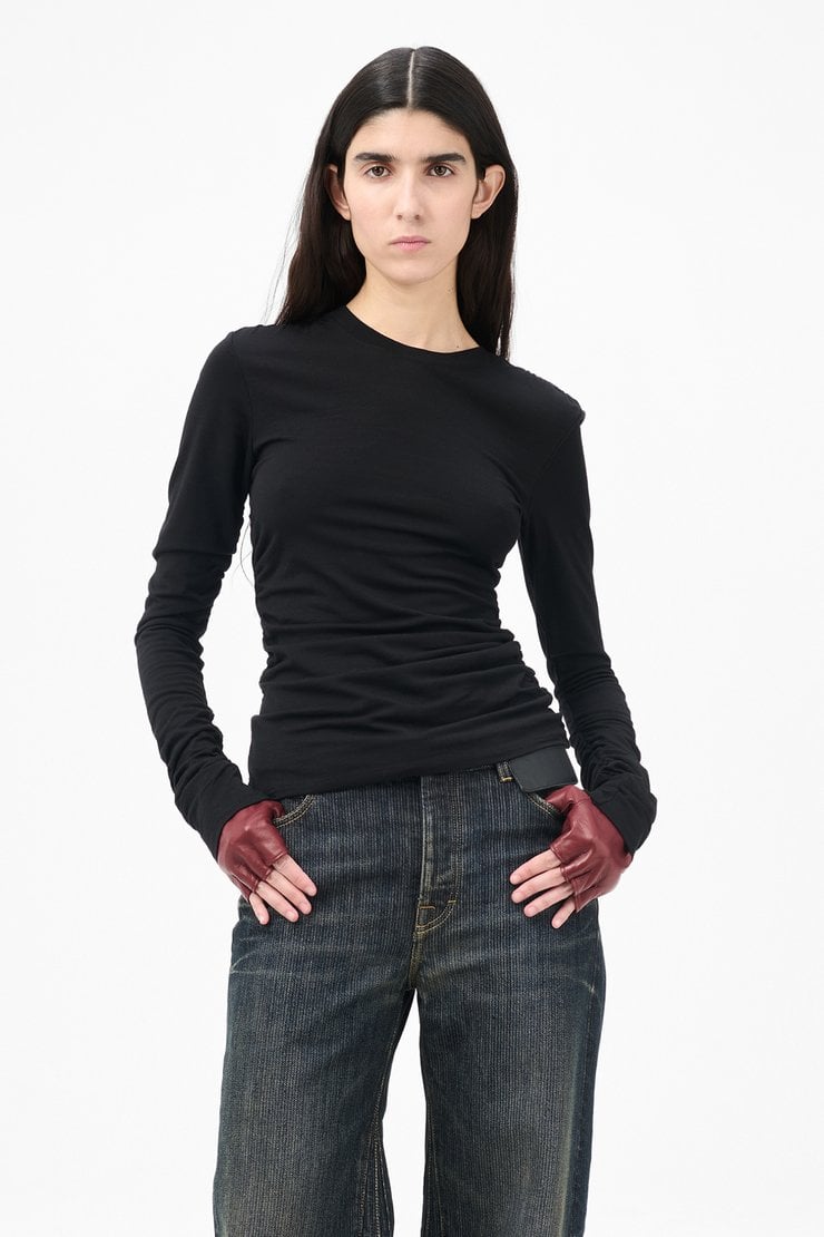 Our Legacy - Strain Slim Longsleeve Intellectual Black Wool Jersey
