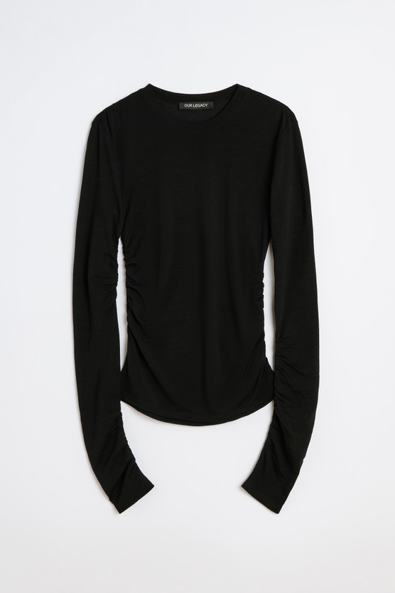 Our Legacy - Strain Slim Longsleeve Intellectual Black Wool Jersey