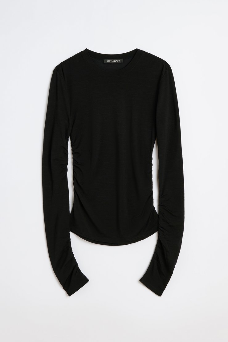 Our Legacy - Strain Slim Longsleeve Intellectual Black Wool Jersey