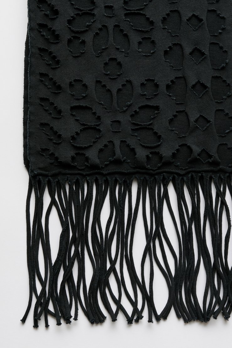 Our Legacy - Miniature Scarf Black Fuzzy Alpaca