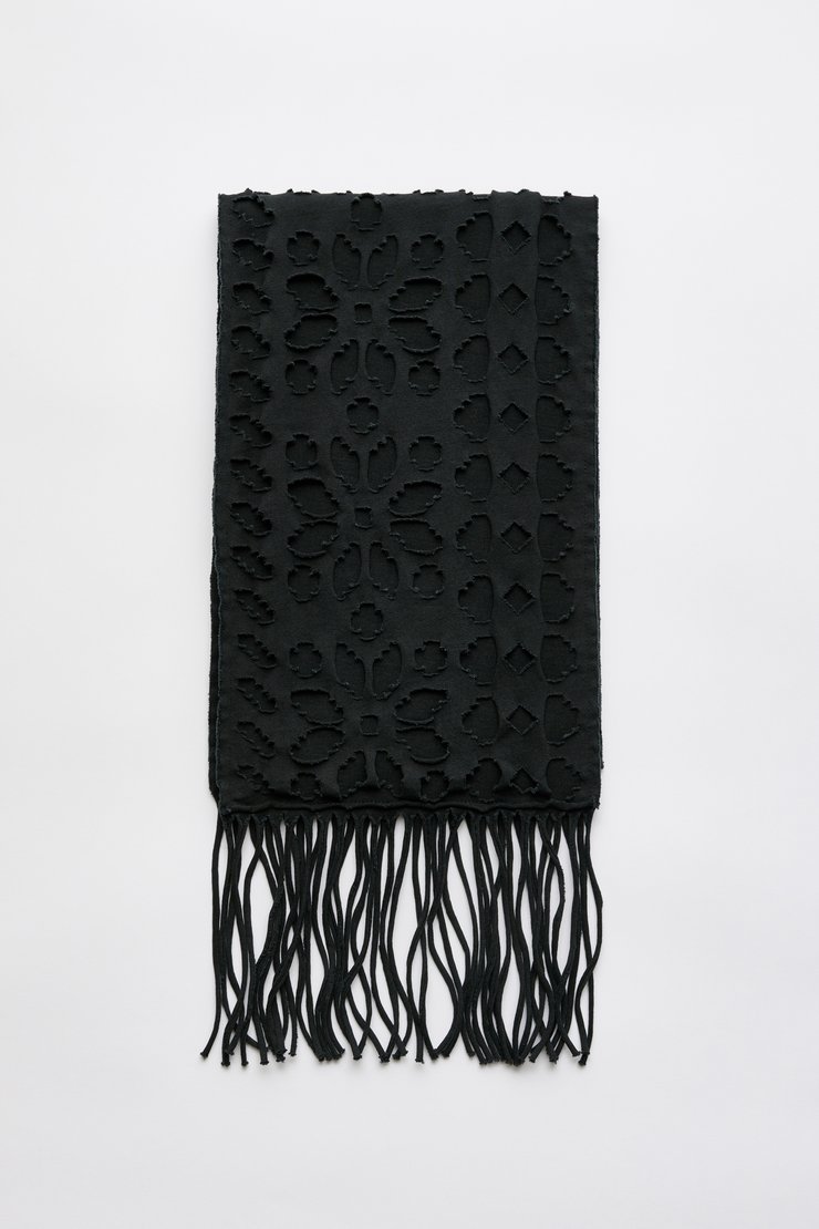 Our Legacy - Miniature Scarf Black Fuzzy Alpaca