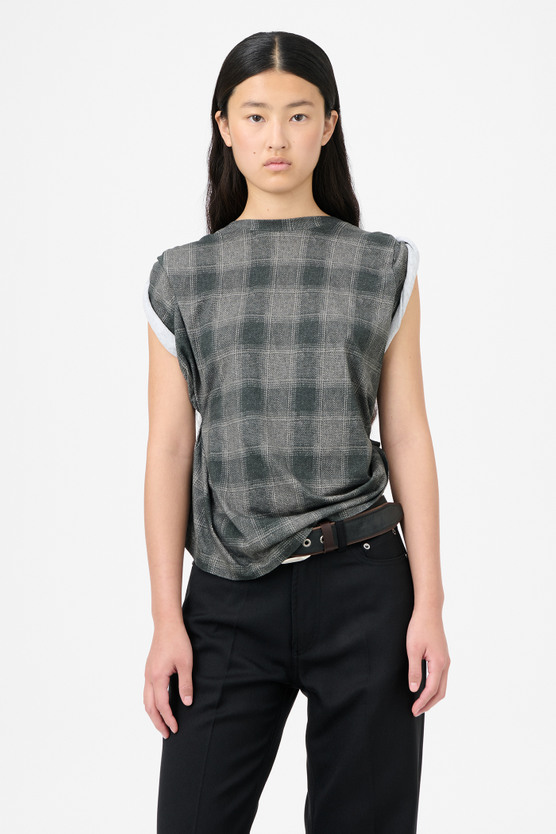 Our Legacy - Twisted T-shirt Oakland Check Legacy Jersey