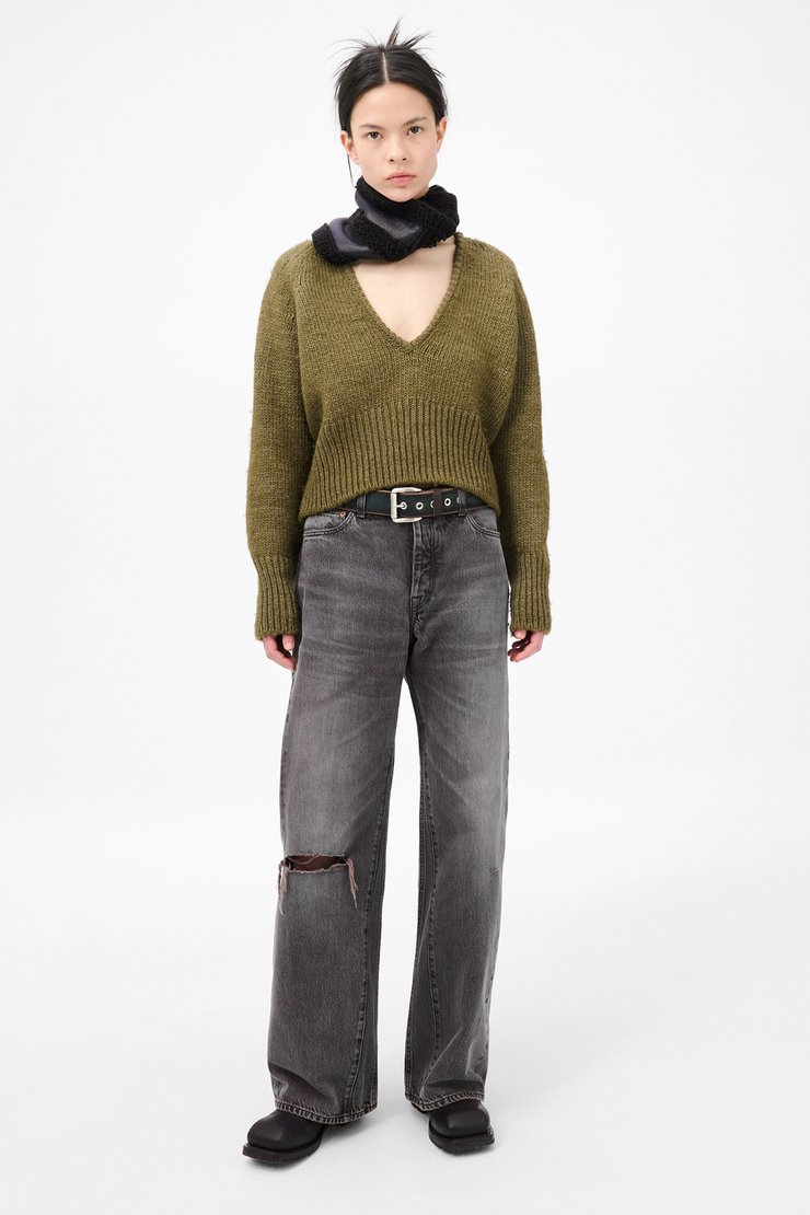 パンツ OUR LEGACY treble cut Black Coated Wash Our Legacy - Treble Cut Black Coated Wash