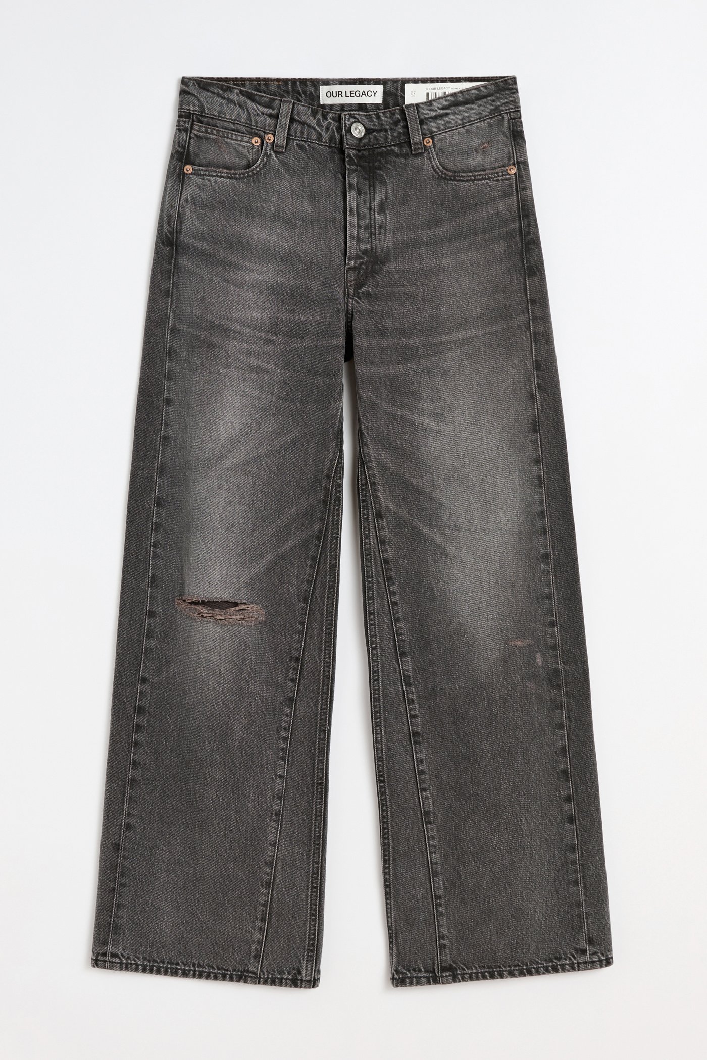 OUR LEGACY タイトスカート 36 チャコールグレー Our Legacy - Sash Skirt Dark Grey Melange Jersey