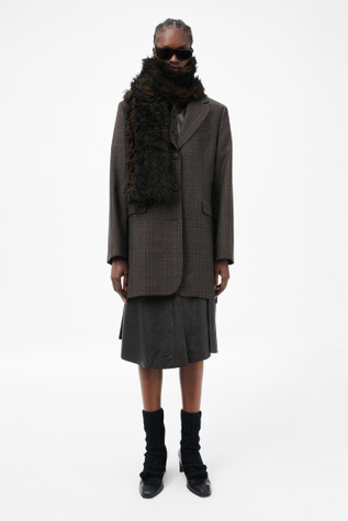 Our Legacy - Floss Scarf Ombre Brown Hairy Wool