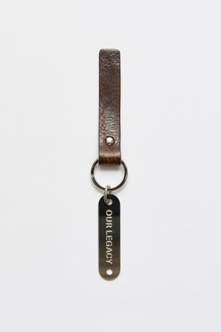 Ring Keyring Brown Leather