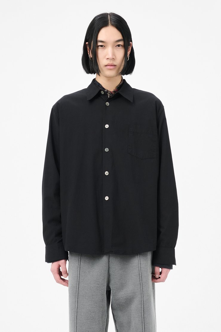 Our Legacy - Beyond Shirt Black Casual Liquid Poplin