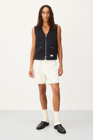 Boxer Short White Cotton Silk