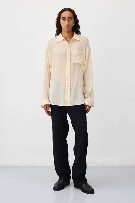 stussy OUR LEGACY SAND COTTON SILK シャツ 14178_c4536907e8-ws2252ws_0961