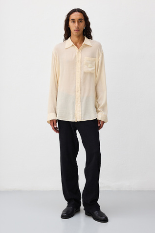 Work Shop Shirt Sand Cotton Silk