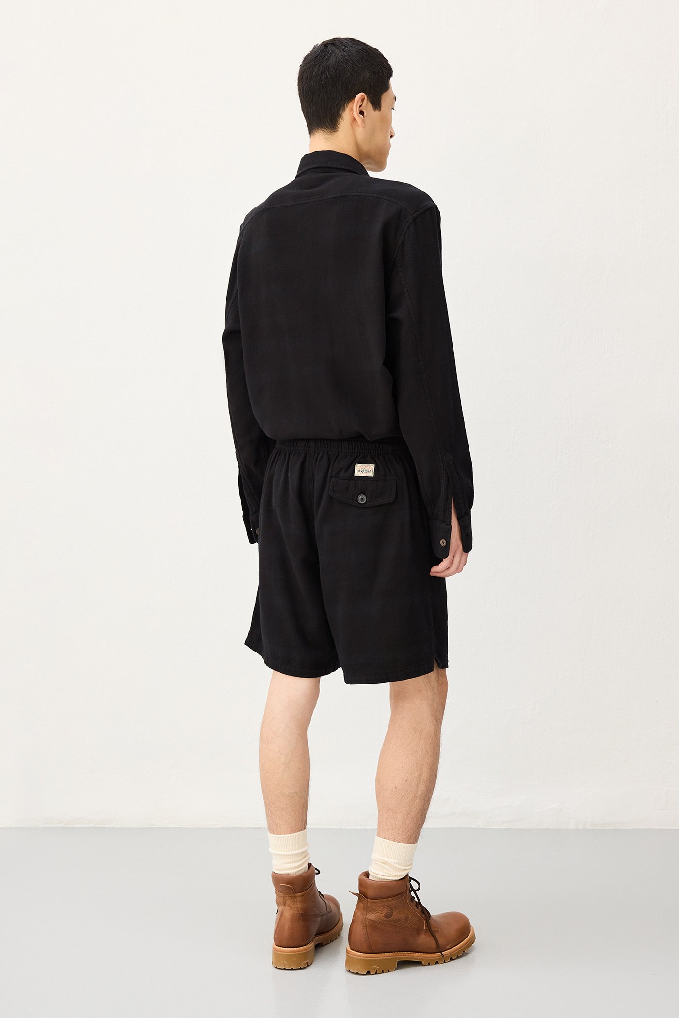 Our Legacy - Laguna Short Overdyed Black Flannel Check