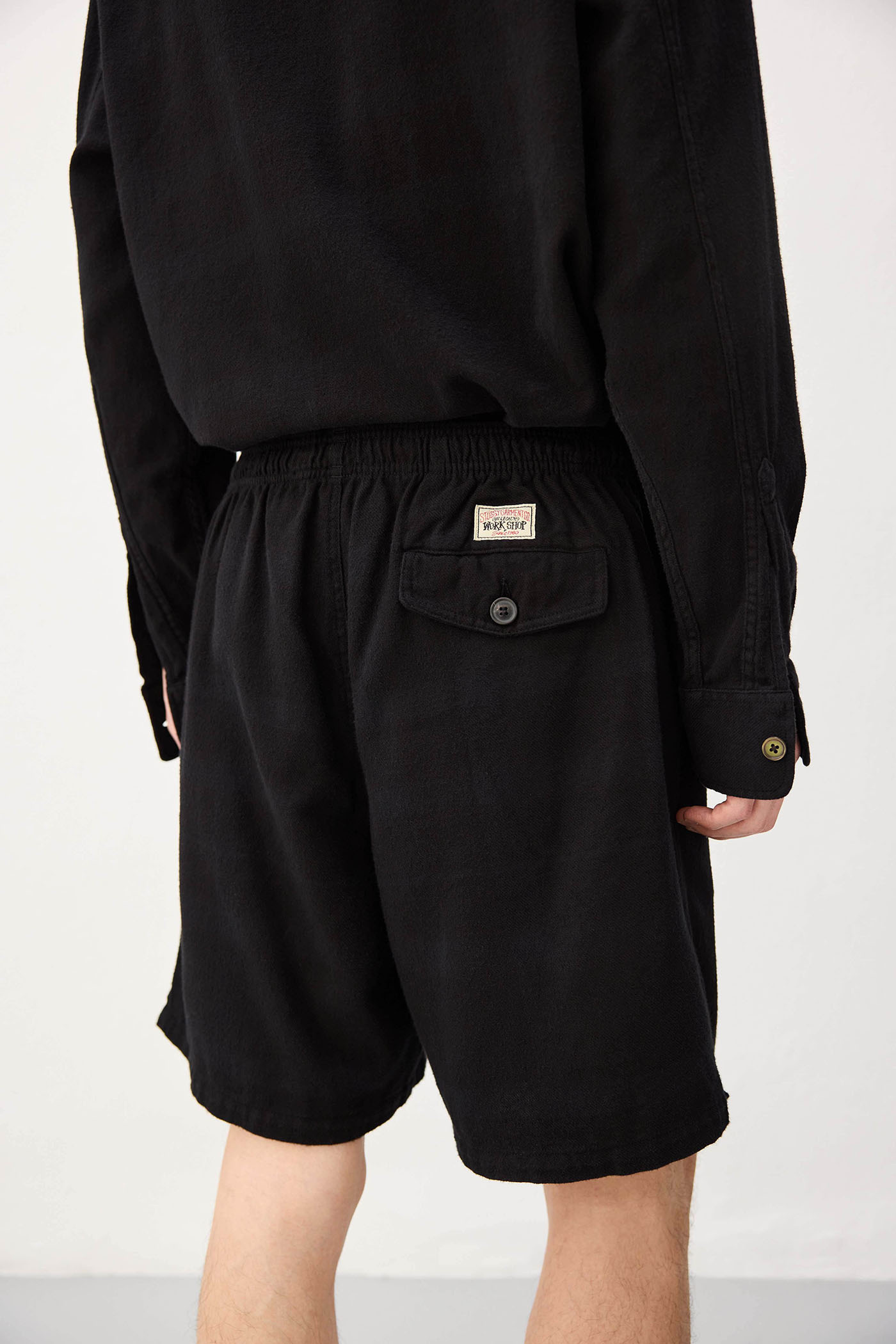 Our legacy x Stüssy TALL LAGUNA SHORT Our Legacy - Tall Laguna Short Black Stark Wool