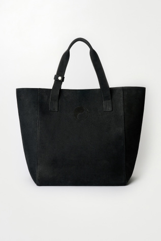 Travel Tote Waxed Black Suede