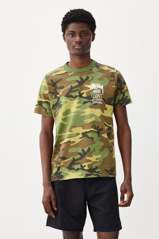 Tシャツ・カットソー Stussy x Our Legacy Work Shop Surfman Pigment Dyed Camo Stussy x Our Legacy Ol Surfman Pigment Dyed Tee Blueberry