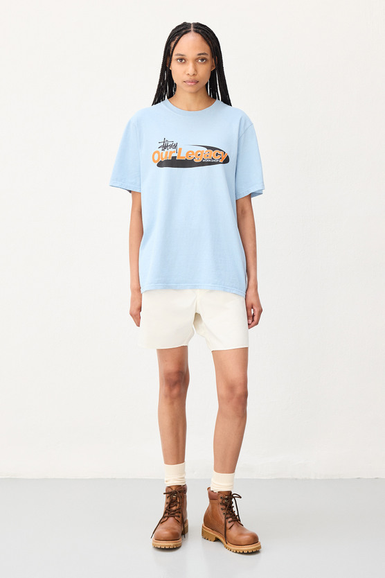 Tシャツ・カットソー Stussy x Our Legacy Work Shop Swirl Pigment Dyed Baby Blue Stussy x Our Legacy Work Shop Swirl Pigment Dyed Tee Natural