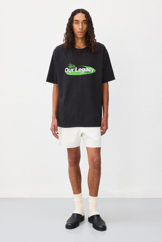 Ol Swirl Pig. Dyed Tee Black
