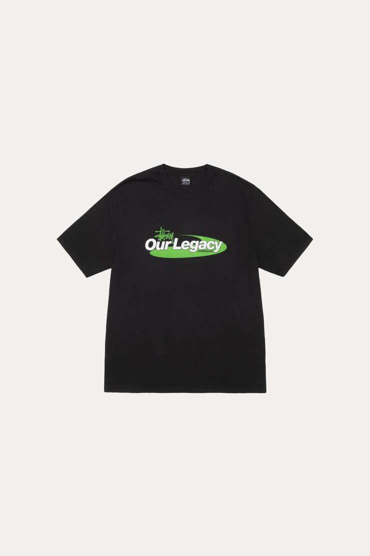 Tシャツ・カットソー Stussy x Our Legacy Work Shop Surfman Pigment Dyed Black OL Work Shop Surfman Tee Pigment Dyed – Black | Tees | Stüssy