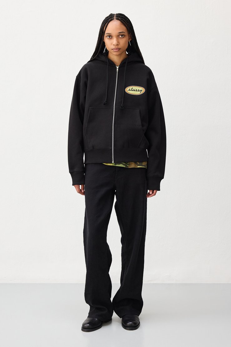 STUSSY　Our Legacy スウェット zip パーカー Our Legacy - OL Oval Zip Hood Black