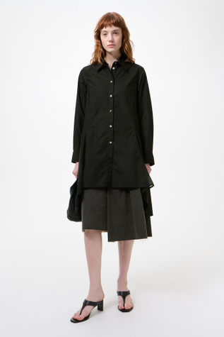 Flux Shirt Void Black Fine Poplin