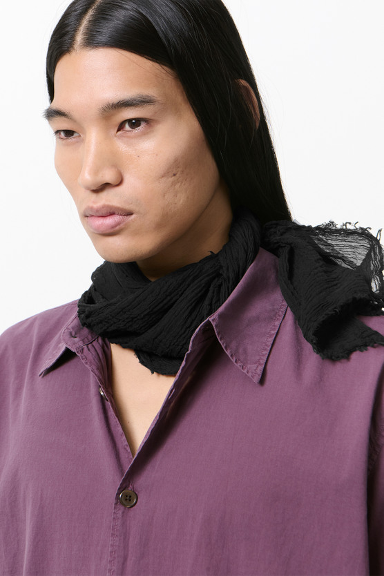 Our Legacy - Cottage Scarf Black Crinkle Cotton