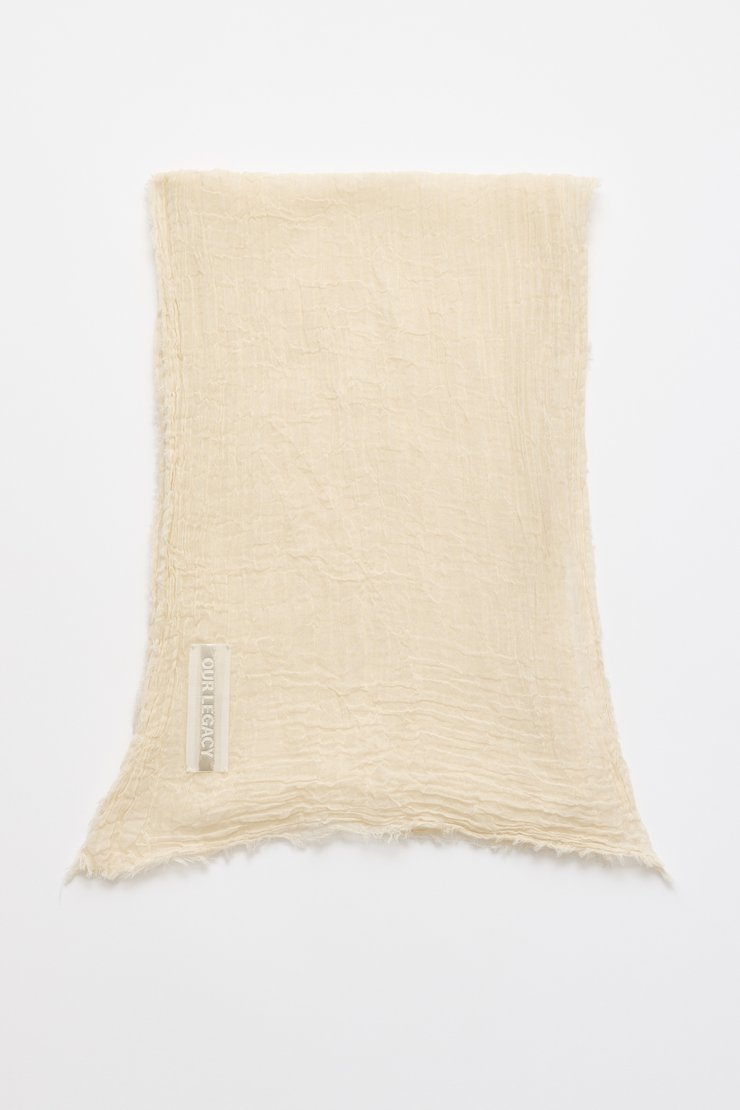 Our Legacy - Cottage Scarf Eggshell Crinkle Cotton