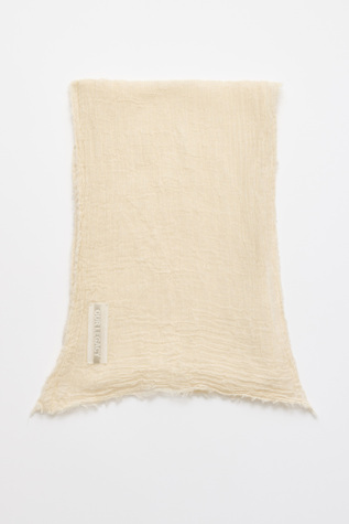 Cottage Scarf Eggshell Crinkle Cotton