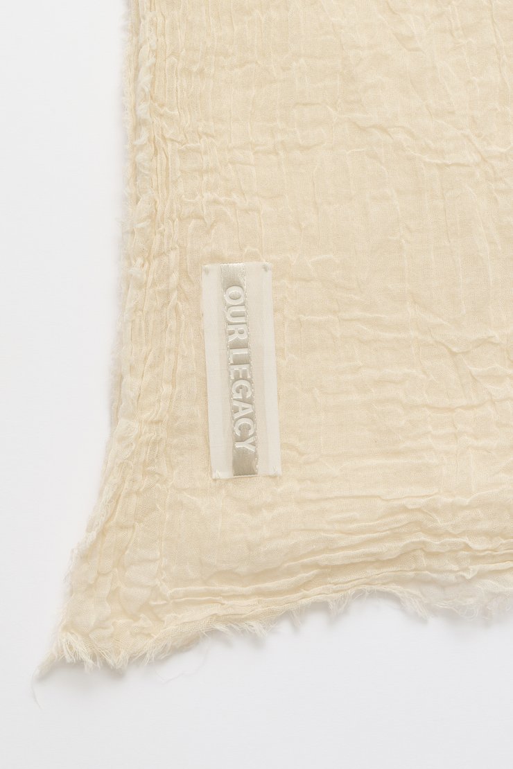 Our Legacy - Cottage Scarf Eggshell Crinkle Cotton