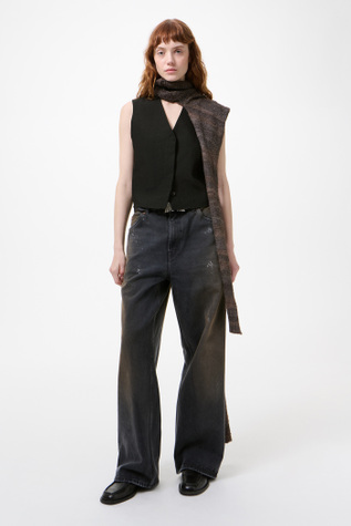 Base Waistcoat Soot Black Techflax