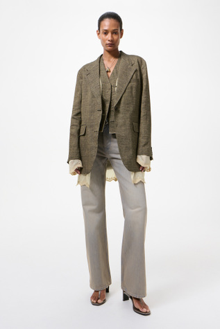 Drip Blazer Deep Husk Soft Grain Weave