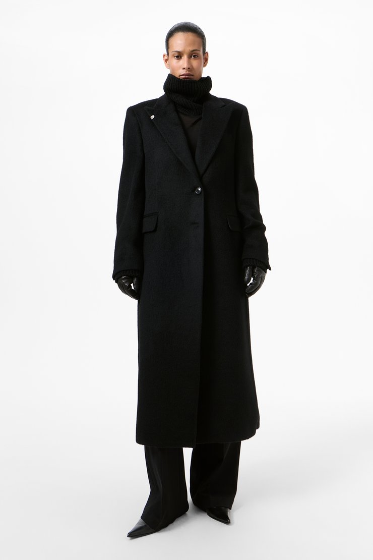 OUR LEGACY MANTA COAT 40 ブラック Our Legacy - Manta Coat Black Hairy Wool