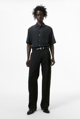 Slack Trouser Black Worsted Wool