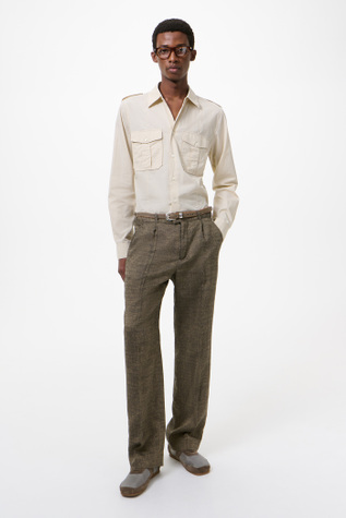 Slack Trouser Deep Husk Soft Grain Weave